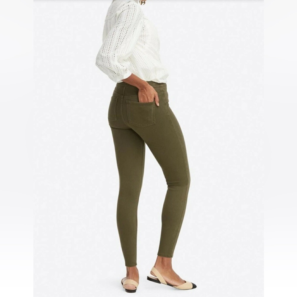 Spanx Olive Green Jeanish Ankle Jegging Size Small - Picture 2 of 15